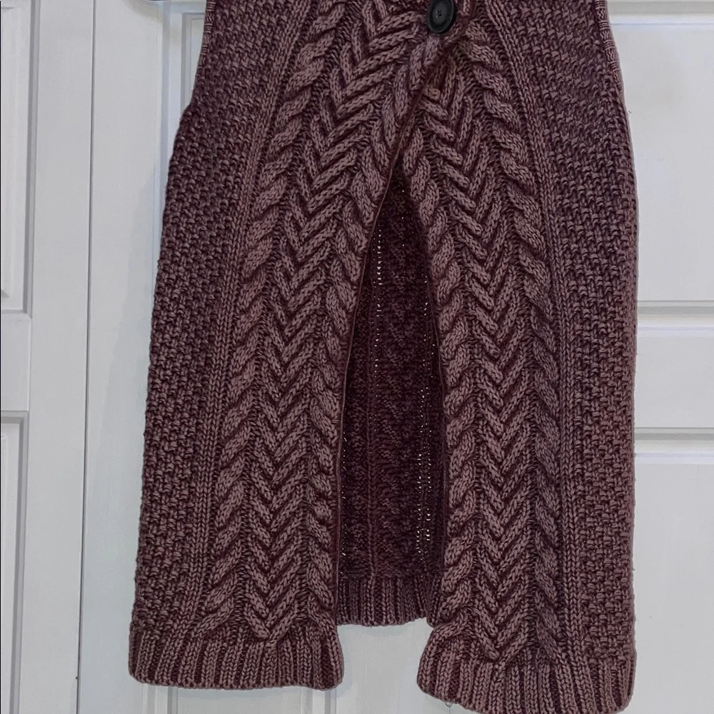 Vintage America Mauve Knit Cardigan Vest - Picture 4 of 7